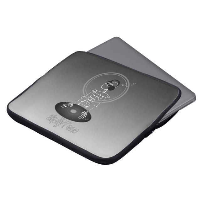 DJ Skeleton Laptopschutzhülle (Vorne Oben)