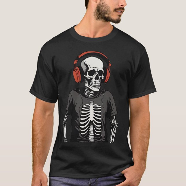 DJ Skeleton T-Shirt (Vorderseite)