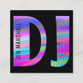 DJ-Skript für Imitate holografische Farben Quadratische Visitenkarte