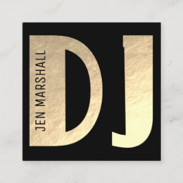 DJ-Skript für Imitate mit Goldfolie Quadratische Visitenkarte