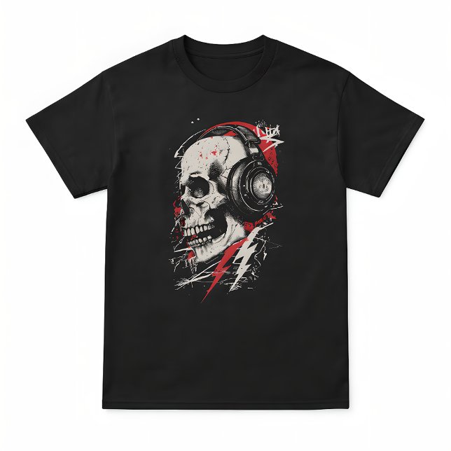 DJ Skull Headphones Lightning Music Electronic Got T-Shirt (Von Creator hochgeladen)