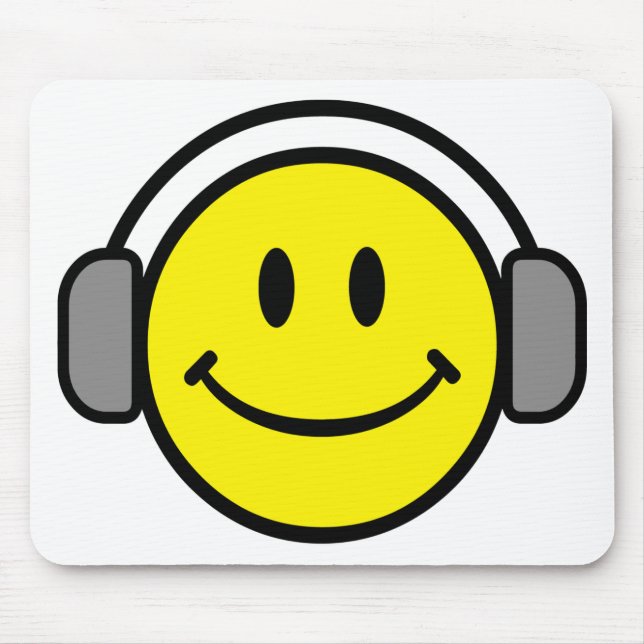 DJ Smiling Face Mousepad (Vorne)