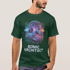 DJ Sonic Architect Neon DJ Kopfhörer & Mixer T-Shirt