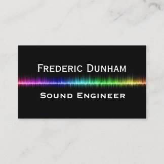 DJ Sound Engineer Music Rainbow Business Cards Visitenkarte