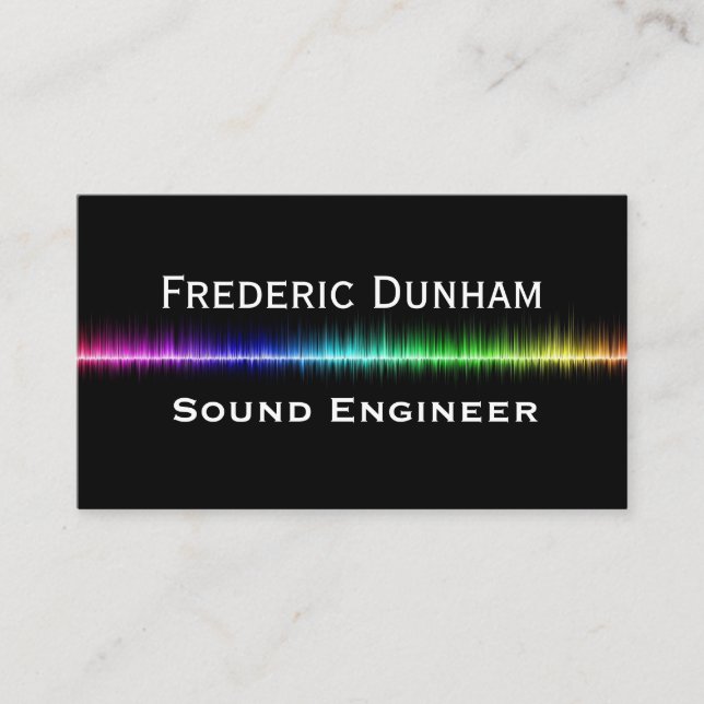 DJ Sound Engineer Music Rainbow Business Cards Visitenkarte (Vorderseite)
