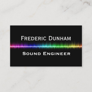 DJ-Soundingenieur-Musik-Regenbogen-Geschäftskarten Visitenkarte