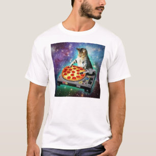 DJ Space Cat Spinning etwas süße Za T-Shirt