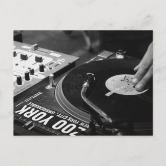 DJ Spinning Vinyl 1 Postkarte