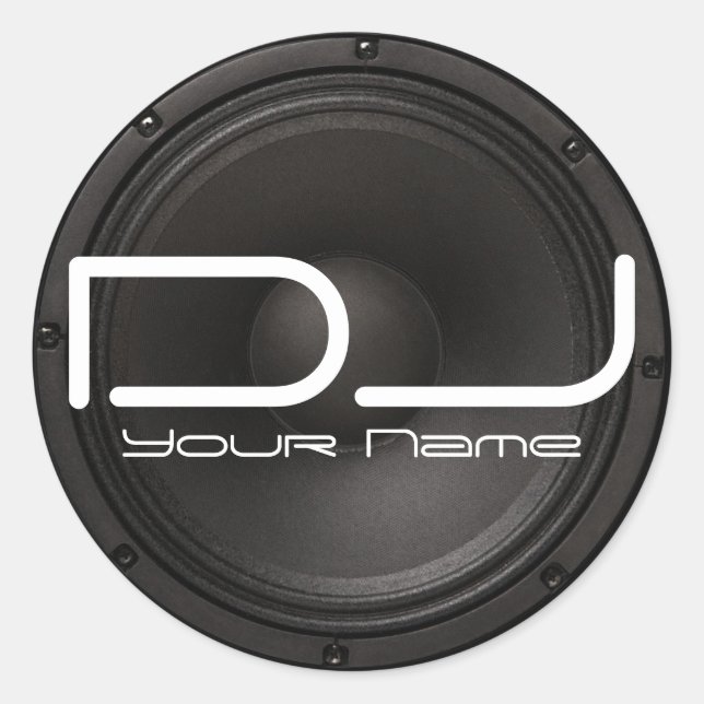 DJ Sticker mit Bass Design (Vorderseite)