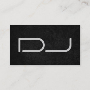 DJ Stylish Black Gray Background Visitenkarte