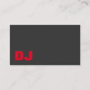 DJ Stylish Gray Background Red Orange Visitenkarte