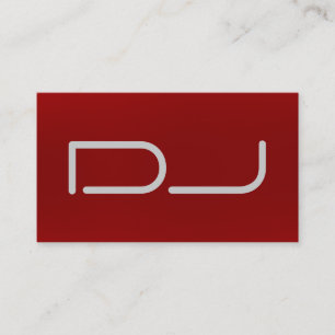 DJ Stylish Red Background Modern Visitenkarte