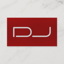 DJ Stylish Red Background Modern Visitenkarte