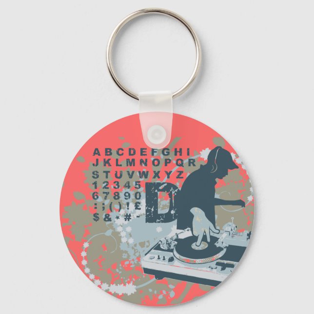 DJ-T - Shirt und Geschenke Schlüsselanhänger (Vorderseite)