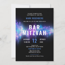 DJ Techno Dance Party Bar Mitzvah Einladung