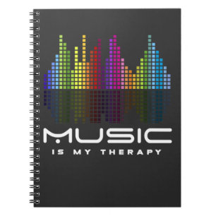 DJ Techno Therapy Music Equalizer edm Party Notizblock