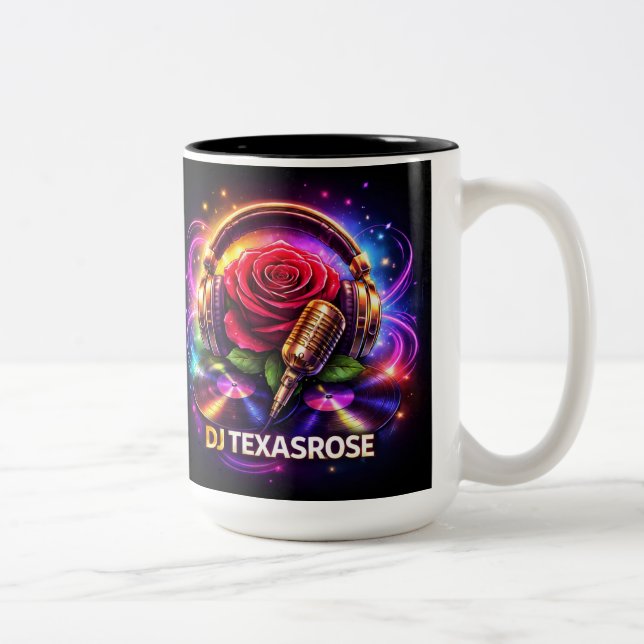 DJ TEXASROSE 2 ZWEIFARBIGE TASSE (Rechts)