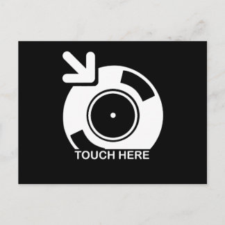 DJ Touch Here Postkarte