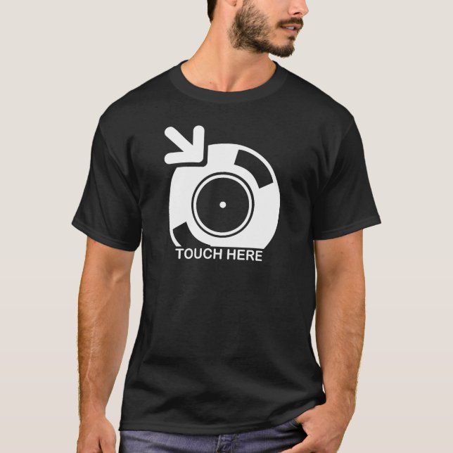 DJ-Touch hier T-Shirt (Vorderseite)