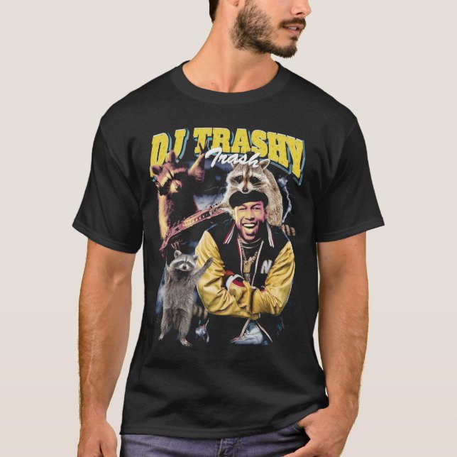 DJ Trashy Trash Funny Raccoon Bootleg Shirt (Vorderseite)