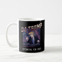 DJ Trump auf der Tasse der Turntable