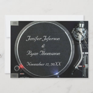 DJ Turntable Hochzeit Einladung