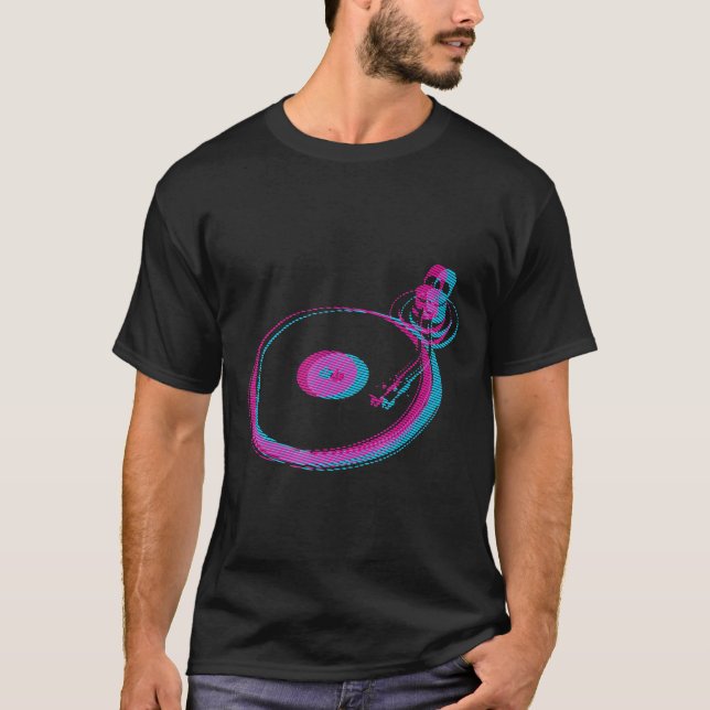 DJ - Turntable Record Player-Dj T-Shirt (Vorderseite)