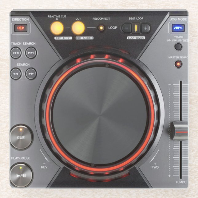 DJ Turntable Untersetzer (Vorderseite)