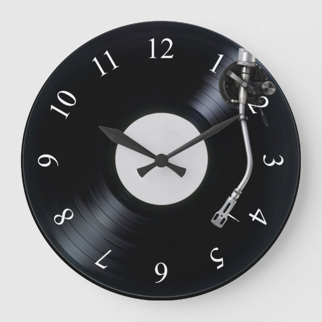 DJ-Turntable Wand-Uhr Große Wanduhr (Vorderseite)
