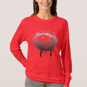 DJ-TurntableGraffiti - Musik-VinylDisc-Jockey T-Shirt