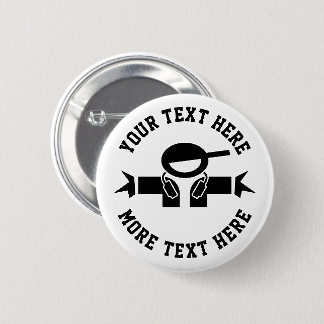 DJ-Verleihknopf für DJ-Diskjockey Button (Vorne & Hinten)