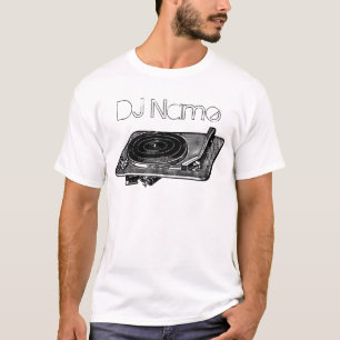DJ Vintag Illustration Record T-Shirt
