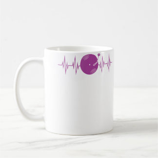 Dj Vinyl Record Heartbeat Funny Ekg Disk Jockey Kaffeetasse