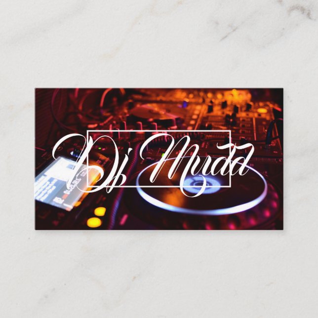 DJ Vinyl Record , Recording Studio Music Shop Visitenkarte (Vorderseite)