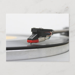 DJ Vinyl Vintag Postkarte