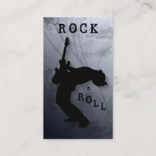 DJ-Visitenkarte-Gitarren-Musik-Schwarz-Grau Visitenkarte