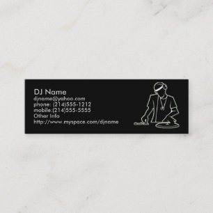 DJ-Visitenkarte Mini Visitenkarte