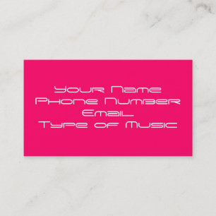 DJ-Visitenkarte Visitenkarte