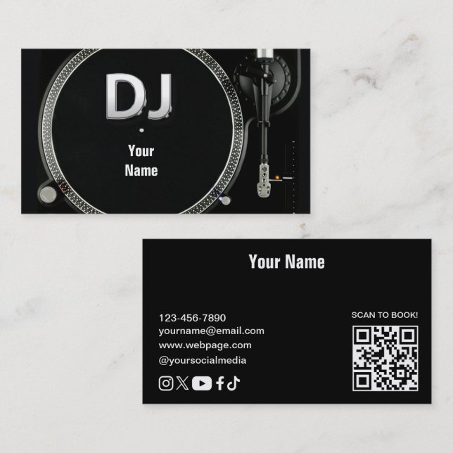 DJ-Visitenkarte Visitenkarte (Vorne/Hinten)