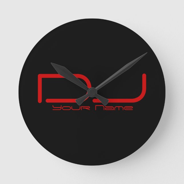 DJ Wall Clock Runde Wanduhr (Vorderseite)
