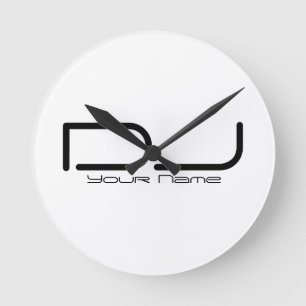 DJ-Wanduhr Runde Wanduhr