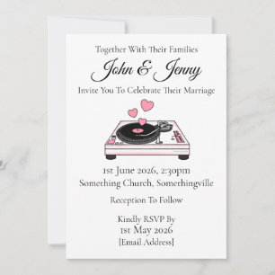 DJ Wedding Invitation Music Lover Musicians Einladung
