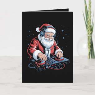 DJ Weihnachts-Weihnachts-Kopfhörer-Plattenspieler Karte
