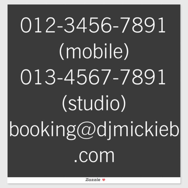 DJ-Werbebanner für Unternehmen Aufkleber (Blatt)