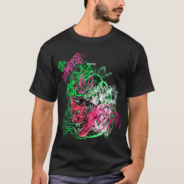 DJ Zombie Graffiti T-Shirt (Vorderseite)