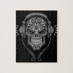 DJ-Zuckerschädel, dunkel Puzzle