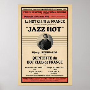 Django Reinhardt - Stephane Grappelli Jazzplakat Poster
