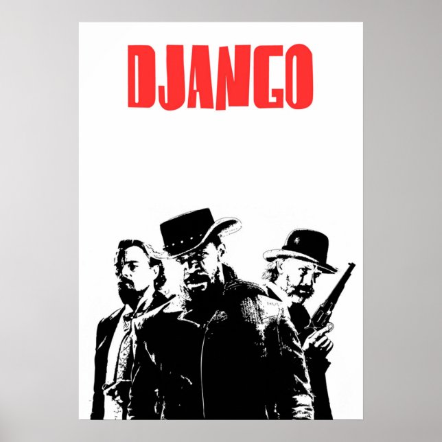 Django Unchached Illustration Poster (Vorne)