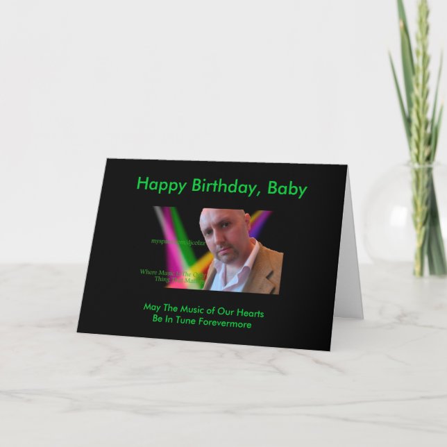 DJColzz Novelty Birthday Card Karte (Vorderseite)