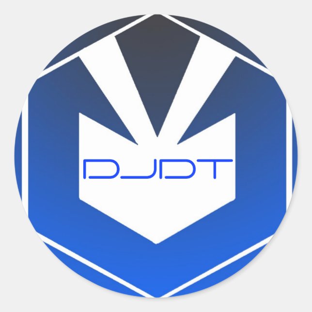 DJDT Blue Sticker Large (Vorderseite)
